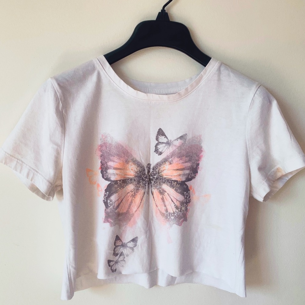 Vintage Butterfly Cropped Tee